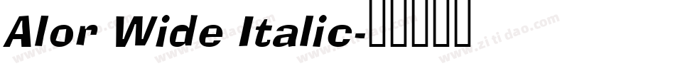Alor Wide Italic字体转换